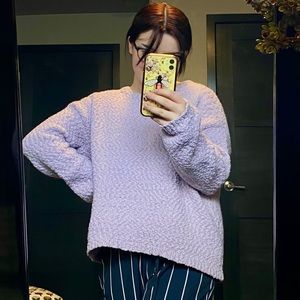 soft purple sweater